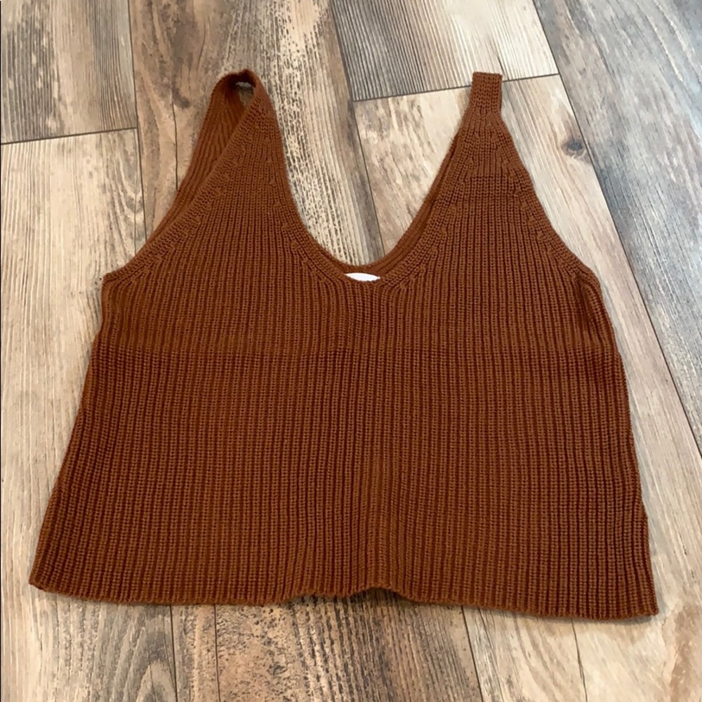 NWOT rusty colored sweater tank